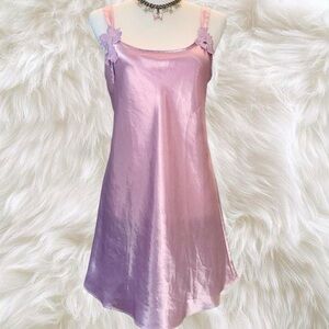 Unique Vintage Light Pink Satin Chemise